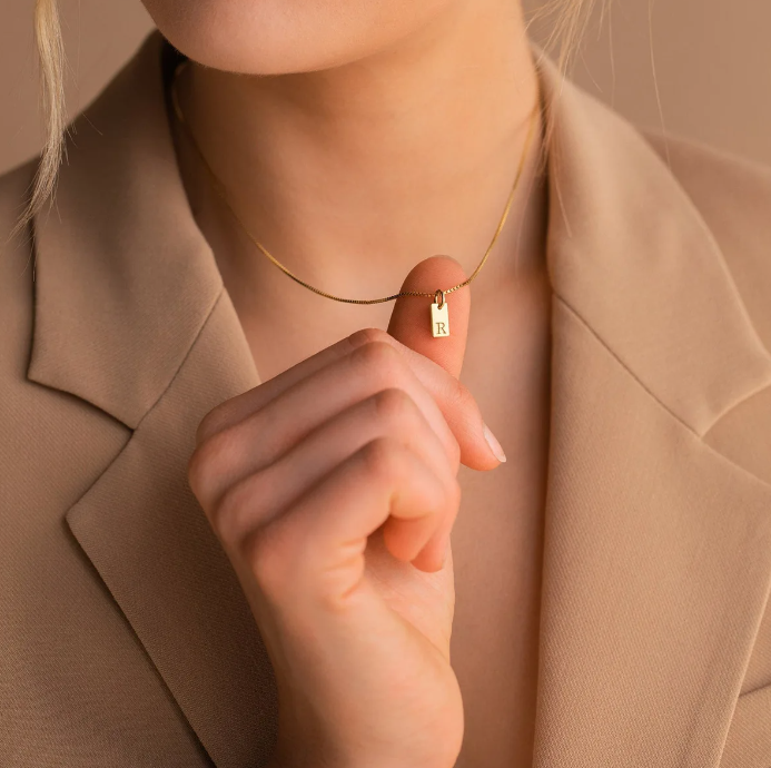 CloveJewels™ Initial Tag Necklace