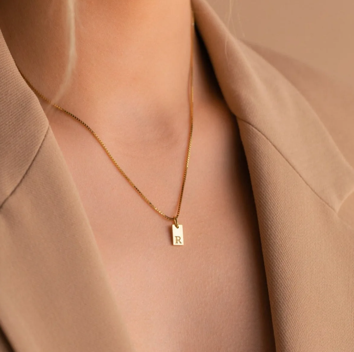 CloveJewels™ Initial Tag Necklace