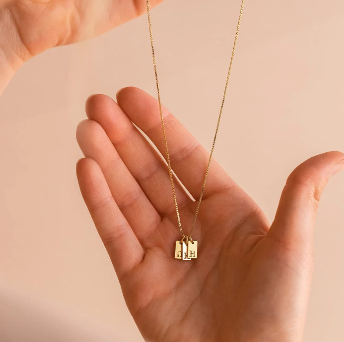 CloveJewels™ Initial Tag Necklace