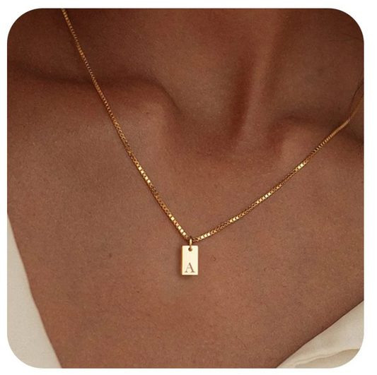 CloveJewels™ Initial Tag Necklace