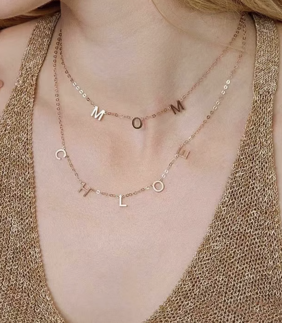 Custom Name Pendant Necklace – Personalized Stainless Steel Jewelry