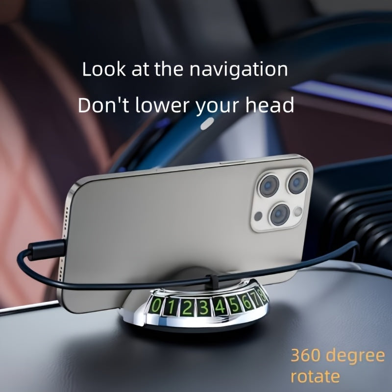 360° Magnetic Car Phone Holder - Sleek & Secure Dashboard Mount