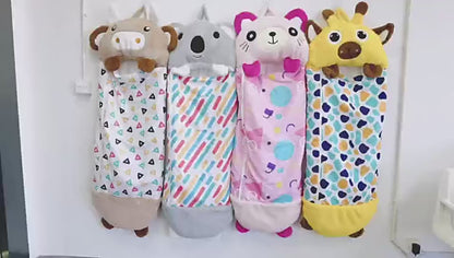 KidCozy Thick Plush Animal Kids Sleeping Bag  AntiKick Design