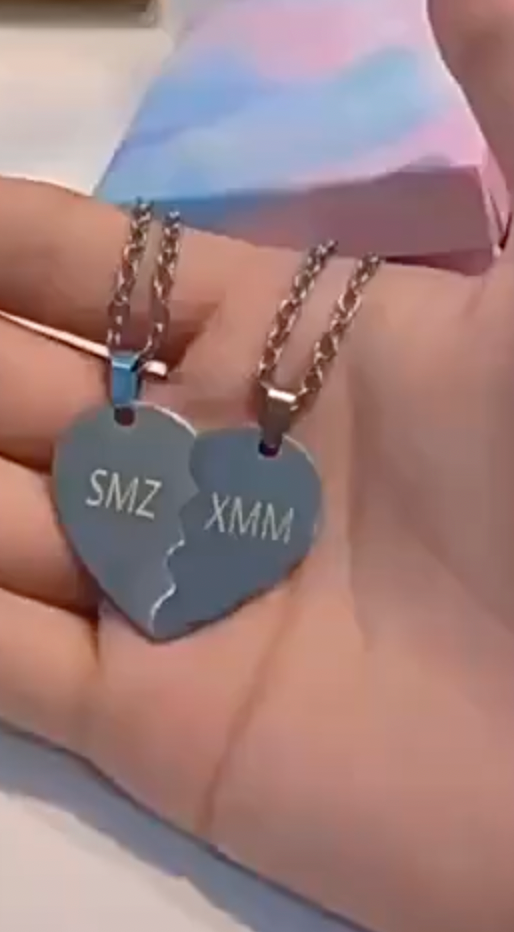 Dual Heart Titanium Steel Couple Necklace  Stylish Gift